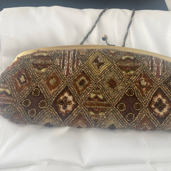 Santi beaded clutch Clutch - Brown and Gold - Picture 5 of 11